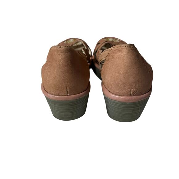 Fly London Yadi Wedge Sandals‎ in Rose EUC Size 39 / 8 -8.5 - Picture 11 of 15